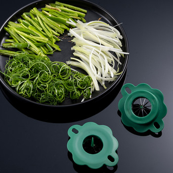 Νέος τεμαχιστής πράσινου κρεμμυδιού Easy Slicer Shredder Plum Blossom Cut Πράσινο Κρεμμύδι Σύρμα Σχέδιο Κουζίνα Εξαιρετικός τεμαχιστής λαχανικών
