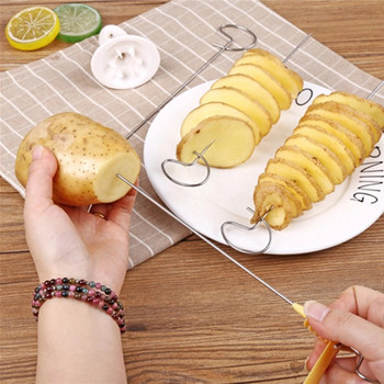 3 String Rotate Potato Slicer Twisted Potato Slice Cutter Spiral DIY Εγχειρίδιο Creative Kitchen Gadgets Vegetables Spiral Knife