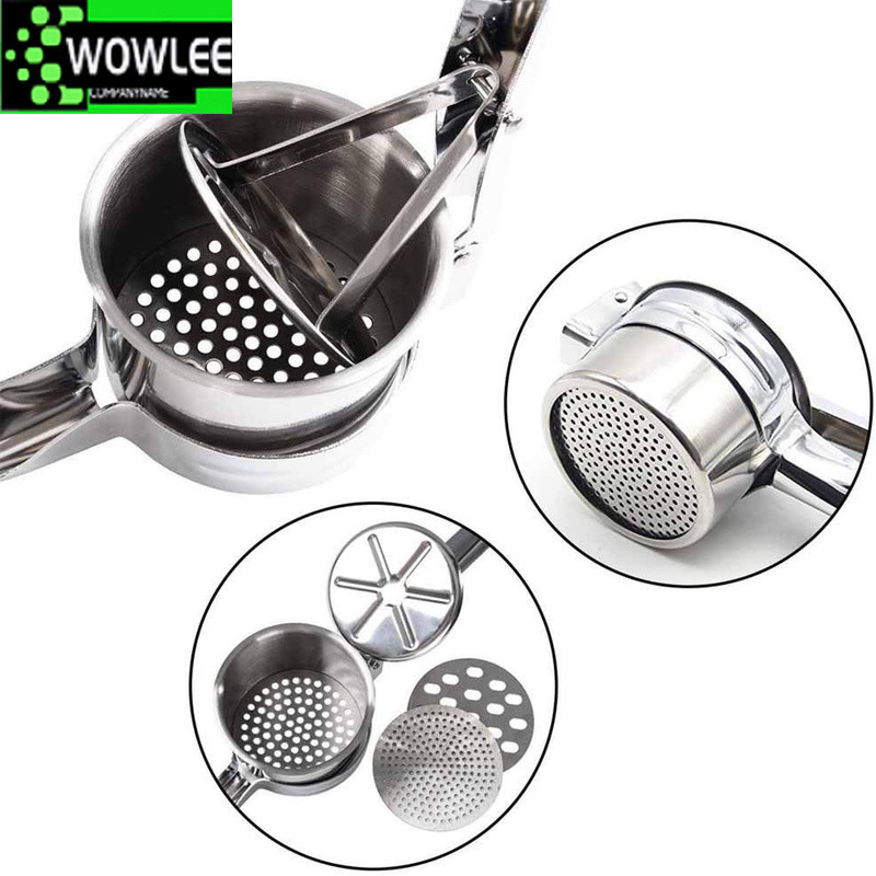 Acél kézi facsaró prés Burgonya préselés bébiétel-kiegészítők Burgonyanyomók és facsarók Konyhai eszközök