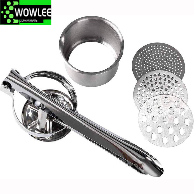 Acél kézi facsaró prés Burgonya préselés bébiétel-kiegészítők Burgonyanyomók és facsarók Konyhai eszközök