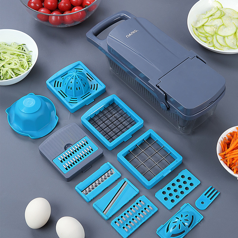 11 u 1 Rezač povrća Višenamjenski rezač Ribalica za krumpir i mrkvu Pribor za kuhinjske rezače Ručni rezač povrća