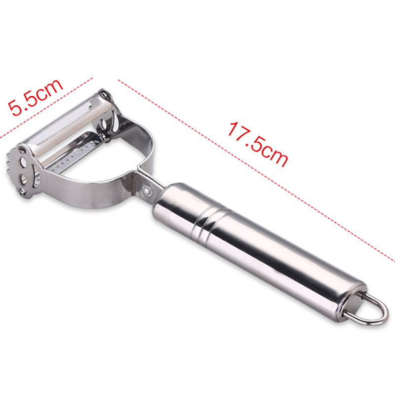 Dva-u-jednom višenamjenska ribalica od nehrđajućeg čelika za krumpir, krastavac, mrkva Julienne Gulilica za povrće Gulilica za voće Rezač za povrće