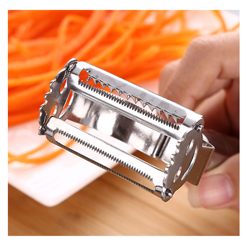 Dva-u-jednom višenamjenska ribalica od nehrđajućeg čelika za krumpir, krastavac, mrkva Julienne Gulilica za povrće Gulilica za voće Rezač za povrće