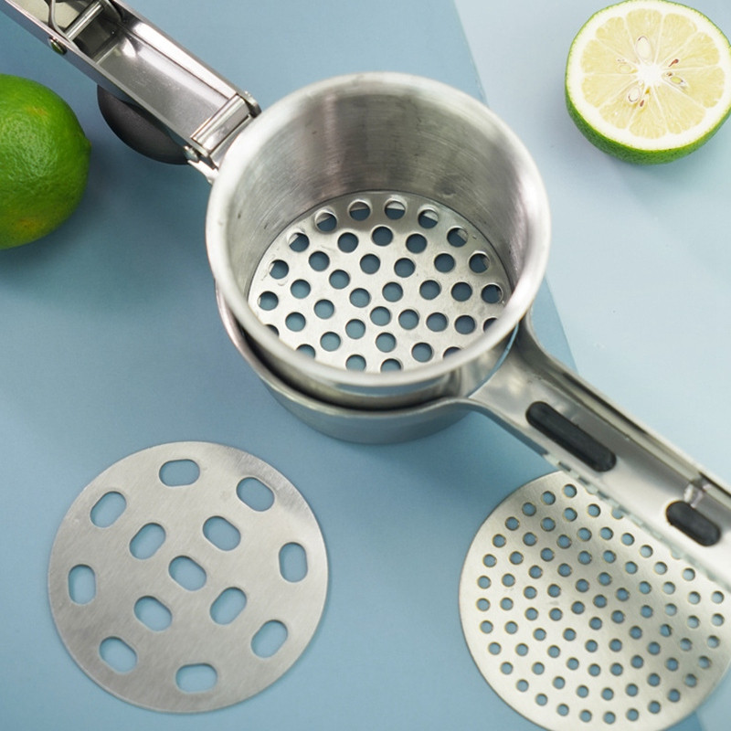 LJL-Rezač za krumpir, gnječilica za krumpir s 3 izmjenjiva diska za lagani i pahuljasti pire krumpir, voće, povrće, dječju hranu