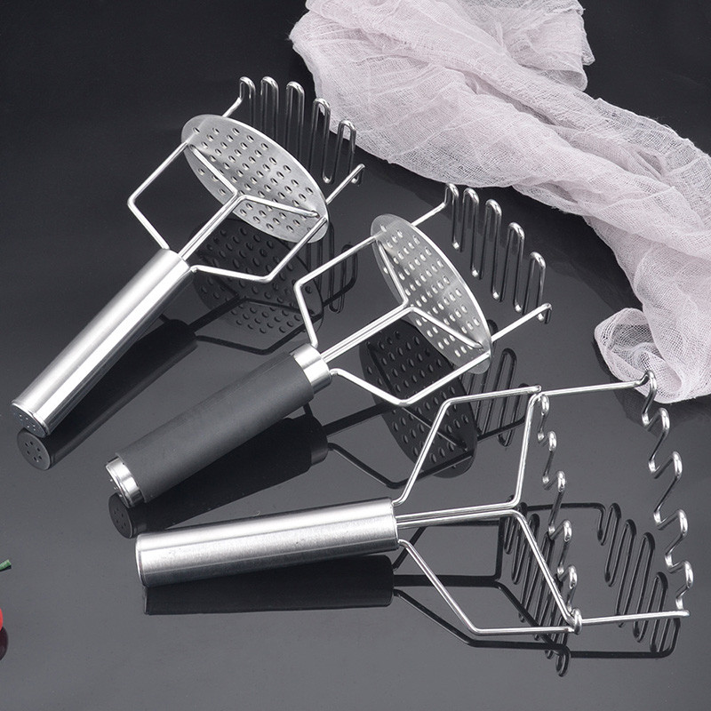 Kétrétegű burgonyanyomó rozsdamentes acél hullámos sajtoló iszapgép Konyha Zöldség Gyümölcs Fokhagyma Ételdaráló Kés Riasztó szerszámok