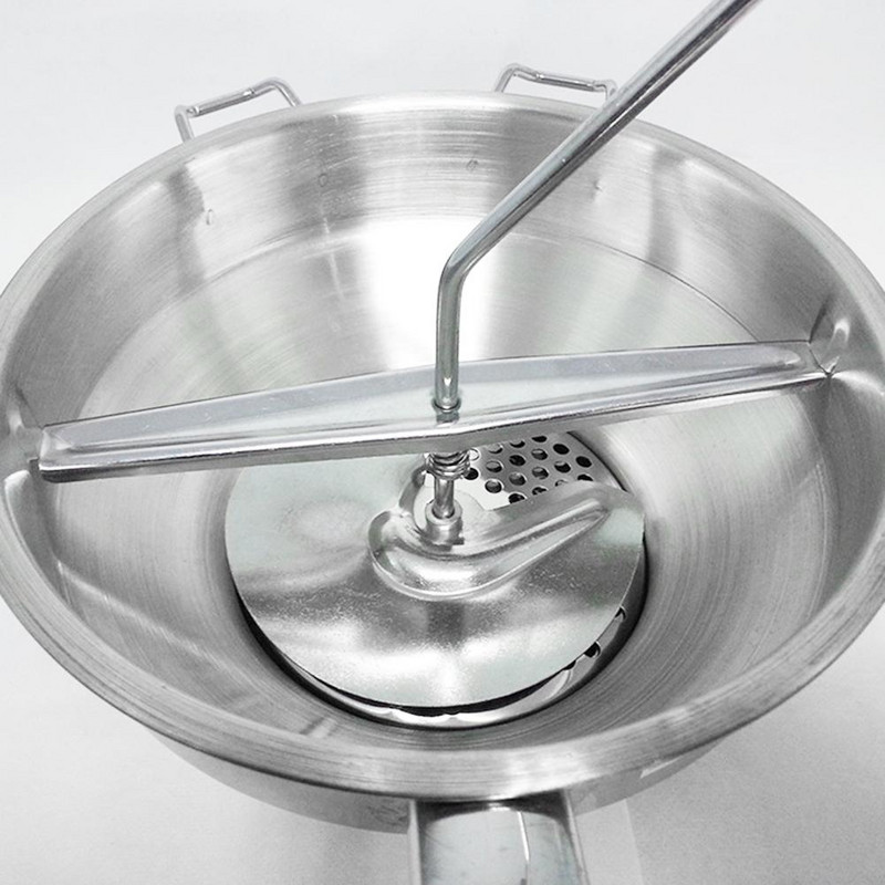 Rankinis nerūdijančio plieno sukamasis maisto malūnas, puikiai tinkantis daržovių tyrėms arba sriuboms gaminti Pomidorai Virtuvės įrankiai