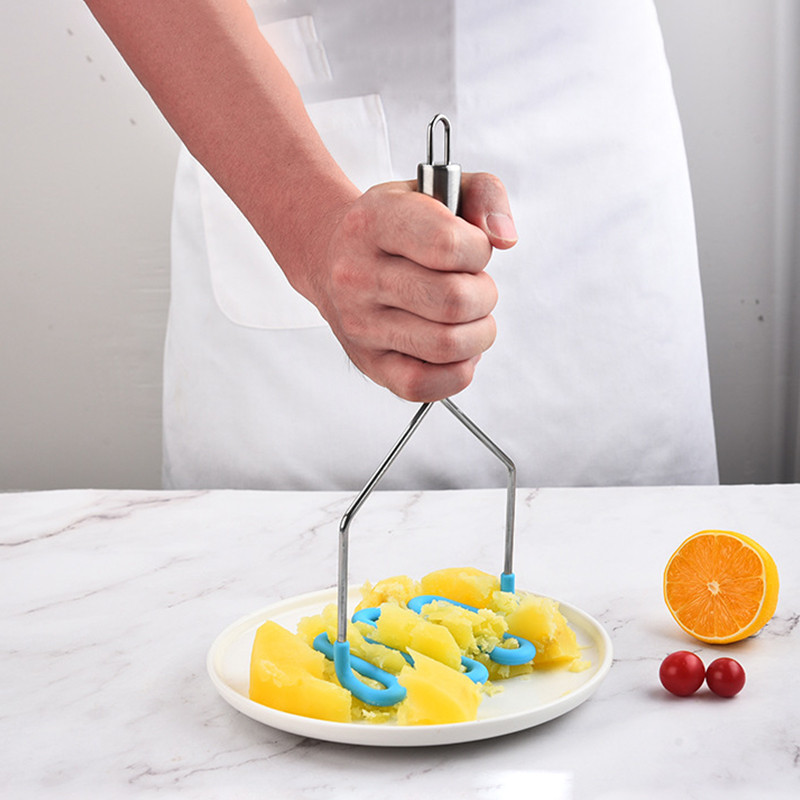 Konyhai eszközök Burgonyanyomó Rozsdamentes acél Lila Burgonyanyomó Szilikon Háztartási cikkek Főzőeszközök Otthoni kellékek Nagy