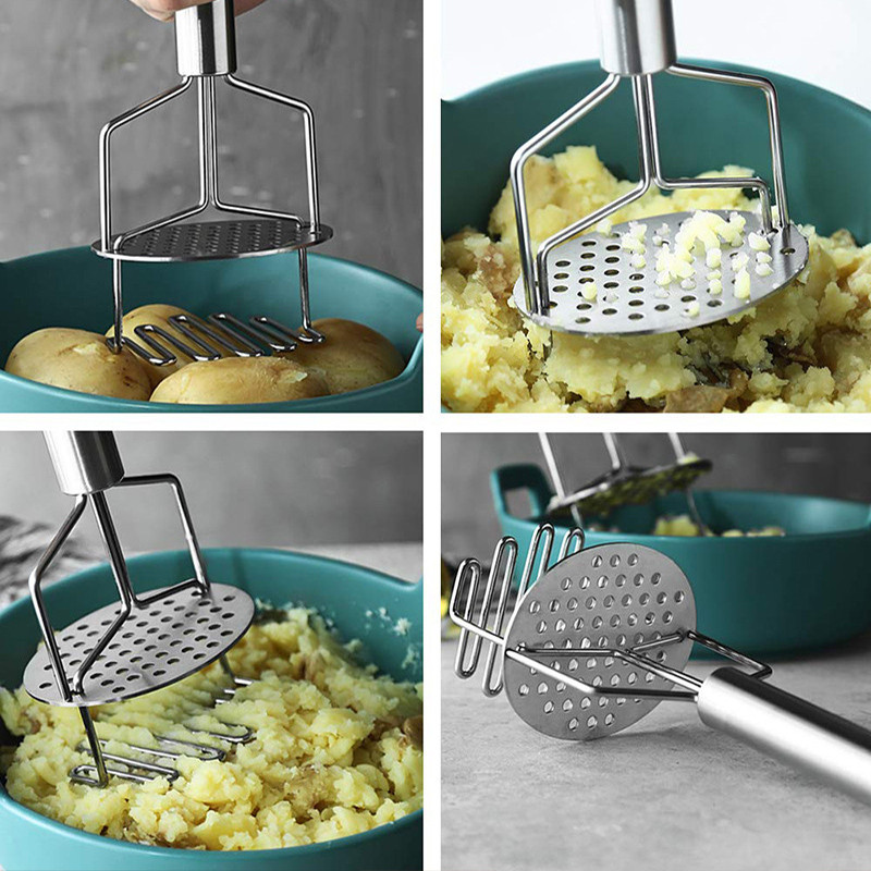 Gnječilica za krumpir od nehrđajućeg čelika drobilica pire krumpira alat za voće i povrće drobilica za stiskanje kuhinjski artefakt