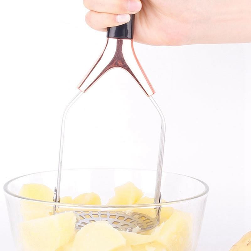 1kom Gnječilica za krumpir od nehrđajućeg čelika Srebrna sklopiva zadebljana ručna gnječilica Kuhinjska gnječilica Kuhinjski dodaci