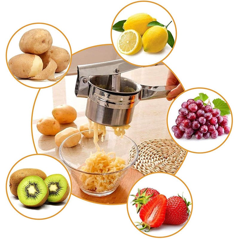 Kartulipurumasinad riismed Köök Roostevabast Terasest Survemudapüree Köögivilja-puuviljapressimasin Küüslaugupressi valmistamise tööriistad