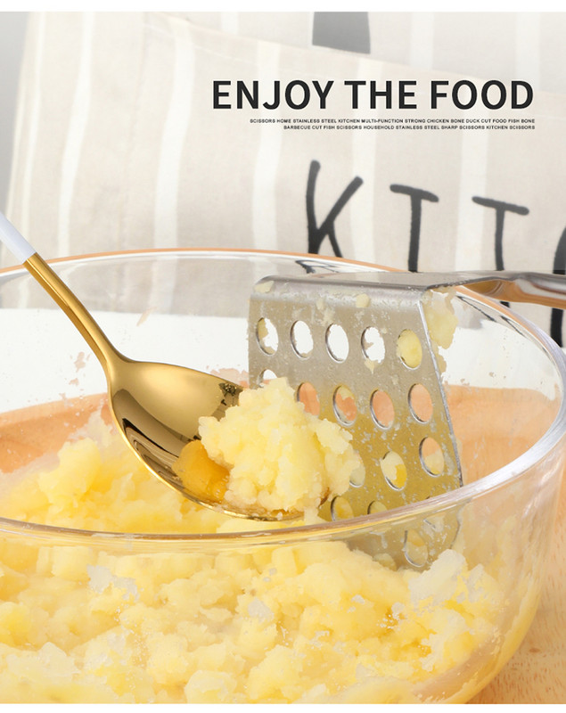 Dropshipping Concasor de cartofi din oțel inoxidabil Concasor de fructe și legume Concasor pentru piure de usturoi Ustensile de bucătărie pentru bebeluși