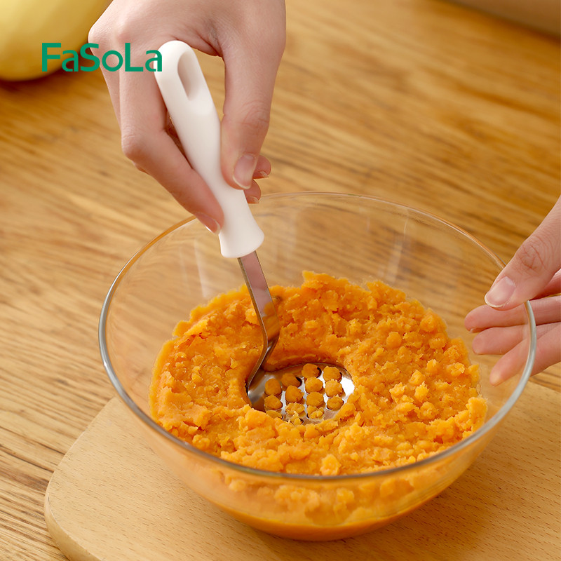 FaSoLa rozsdamentes acél burgonyanyomók Élelmiszer rizsgépek Zöldség Gyümölcs Fokhagyma Sütőtök Ételpürékészítő Konyhai eszközök