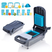 Zöldségvágó Multifunkcionális Szeletelő Gyümölcsburgonya Hámozó Sárgarépa Reszelő Konyhai tartozékok kosár zöldségszeletelő