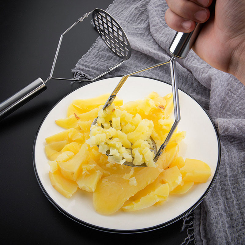 4-stiluri din oțel inoxidabil zdrobitor de cartofi Bucătărie dovleac usturoi legume fructe râșniță ușor de presat nămol zdrobitor alimente ustensile de bucătărie