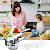 Rozsdamentes acél burgonyavágó és -törő gyümölcsök zöldségfacsaró Konyhai kellékek Főzőeszközök Főoldali Kézi facsaró