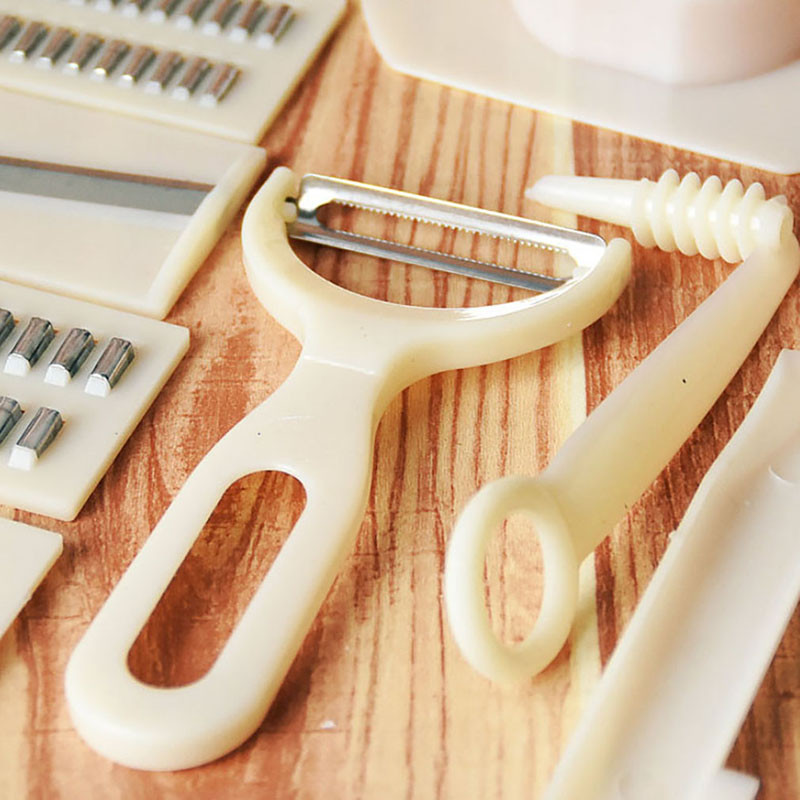 11vnt/komplektas Daugiafunkcis smulkintuvas vaisių daržovių skustukas bulvių pjaustyklės smulkintuvas daržovių trintuvas daržovių trintuvės pjaustymo virtuvės įrankiai