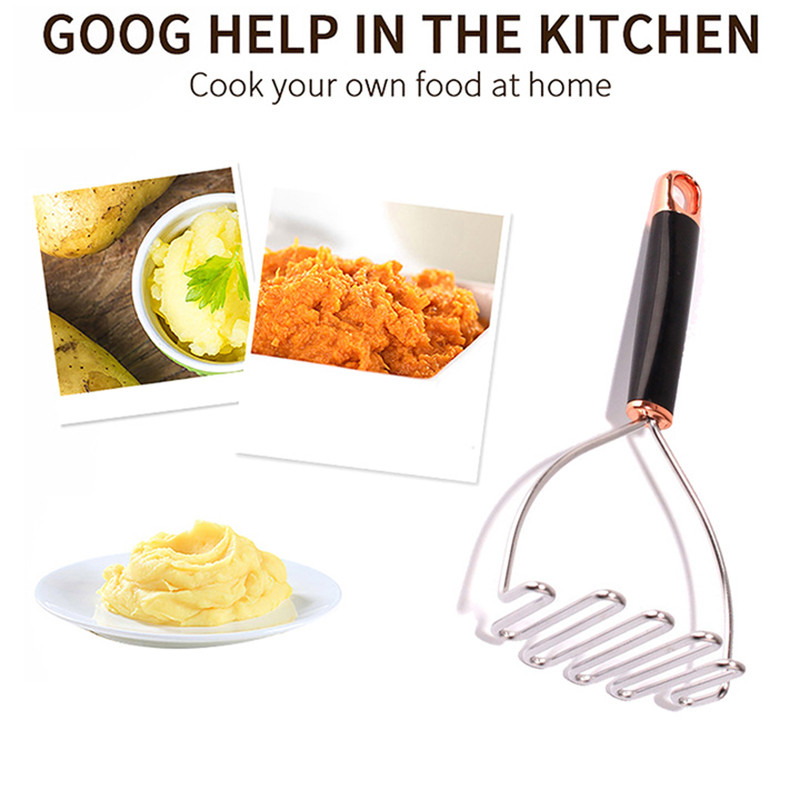 Mașină de zdrobire de cartofi din oțel inoxidabil Presă de cartofi în formă de val Mașină de pisat de cartofi din sârmă durabilă cu două straturi Accesorii de bucătărie