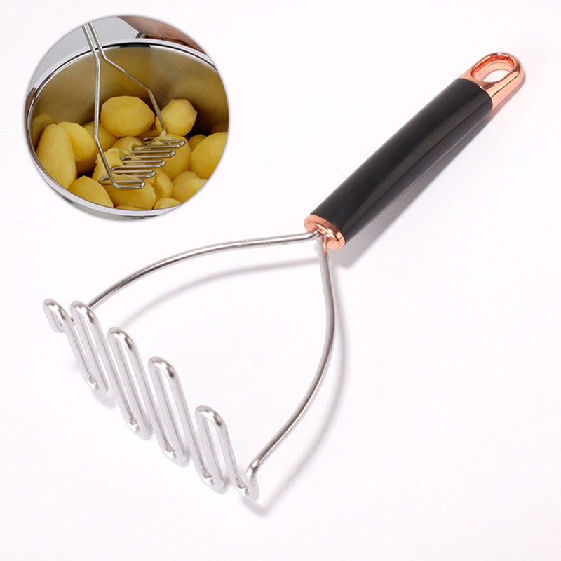 Mașină de zdrobire de cartofi din oțel inoxidabil Presă de cartofi în formă de val Mașină de pisat de cartofi din sârmă durabilă cu două straturi Accesorii de bucătărie