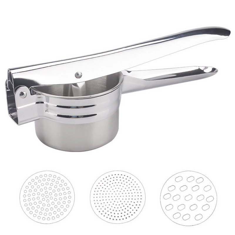 Gnječilica za krumpir od nehrđajućeg čelika, gnječilica za krumpir za teške uvjete rada, za dječju hranu, sokovnik za voće i povrće