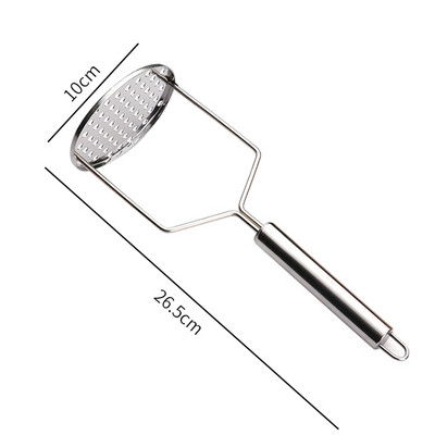 Mașină de zdrobire de cartofi din oțel inoxidabil Mașină de zdrobire pentru piure Mașină de zdrobire de cartofi Aparat de zdrobire netedă pentru piure de cartofi Gadget de bucătărie pentru gătit