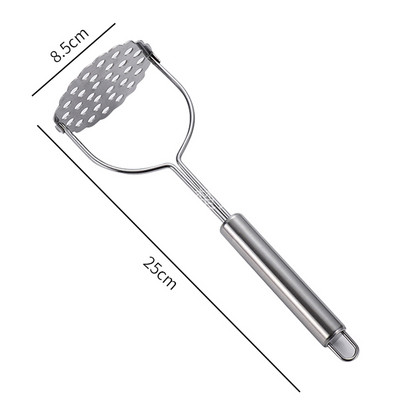 Mașină de zdrobire de cartofi din oțel inoxidabil Mașină de zdrobire pentru piure Mașină de zdrobire de cartofi Aparat de zdrobire netedă pentru piure de cartofi Gadget de bucătărie pentru gătit