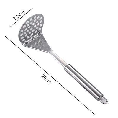 Mașină de zdrobire de cartofi din oțel inoxidabil Mașină de zdrobire pentru piure Mașină de zdrobire de cartofi Aparat de zdrobire netedă pentru piure de cartofi Gadget de bucătărie pentru gătit