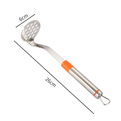 Mașină de zdrobire de cartofi din oțel inoxidabil Mașină de zdrobire pentru piure Mașină de zdrobire de cartofi Aparat de zdrobire netedă pentru piure de cartofi Gadget de bucătărie pentru gătit