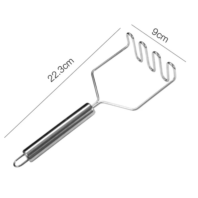 Mașină de zdrobire de cartofi din oțel inoxidabil Mașină de zdrobire pentru piure Mașină de zdrobire de cartofi Aparat de zdrobire netedă pentru piure de cartofi Gadget de bucătărie pentru gătit