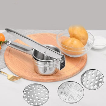 3In1 Potato Ricer Ανοξείδωτο ατσάλι Τύπος Θραυστήρα Φρούτων Κουζίνα Πολυλειτουργικό Εργαλείο λαχανικών Potato Masher Gadget Lemon Squeeer