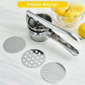 3 méretű burgonyanyomó rozsdamentes acél citromfacsaró Fokhagymadaráló Kézi zöldségprés Praktikus aprító Kézi konyhai eszközök