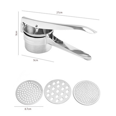 3 méretű burgonyanyomó rozsdamentes acél citromfacsaró Fokhagymadaráló Kézi zöldségprés Praktikus aprító Kézi konyhai eszközök