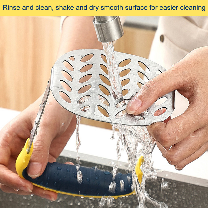 1db rozsdamentes acél burgonyanyomó préselt burgonyatörő rizs gyümölcsléfőző sima burgonyapüré zúzó konyhai eszköz