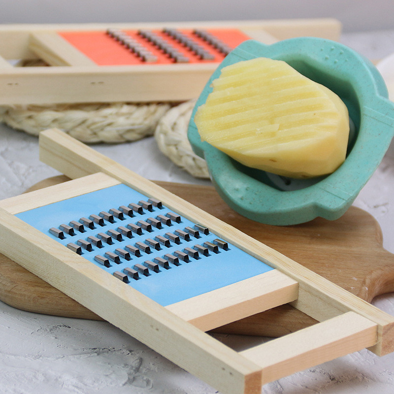 Răzătoare din lemn pentru cartofi Castraveți Mașină de tăiat legume Salată Tocător de bucătărie Tocător de brânză Tocător de morcovi Răzătoare de cartofi Cutter de prăjire