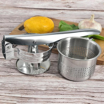 WALFOS Рицар за картофи от неръждаема стомана Преса за плодове и зеленчуци Сокоизстисквачка Трошачка Изстисквачка Домакински кухненски инструменти за готвене