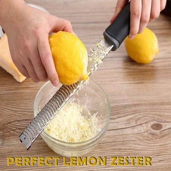 TEENRA 1Pcs Неръждаема стомана Lemon Zester Cheese Garter Чесън Джинджифил Индийско орехче Garter Zester Зеленчуци Плодове Инструменти