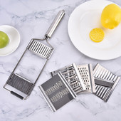 Sjeckalica i rezač od nehrđajućeg čelika od 1/3/4 komada Rezač za povrće i voće Ribelica za guljenje 3 u 1 višenamjenski kuhinjski alat za kuhanje