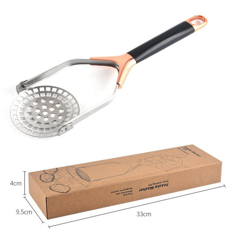 Rozsdamentes acél burgonyanyomó Kényelmes és tartós háztartási gyümölcsléfőző burgonyanyomó konyhai kiegészítők