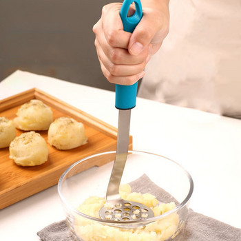 Ανοξείδωτος χάλυβας Potato Mud Pressure Mashers Garlic Mud Pressure Puree Tool for Fruit Vegetable Kitchen Gadgets