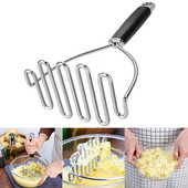 Kézi hullámformájú burgonyanyomó hordozható rozsdamentes acél burgonyadaráló Hullámos nyomású pürésített prés konyhai eszköz