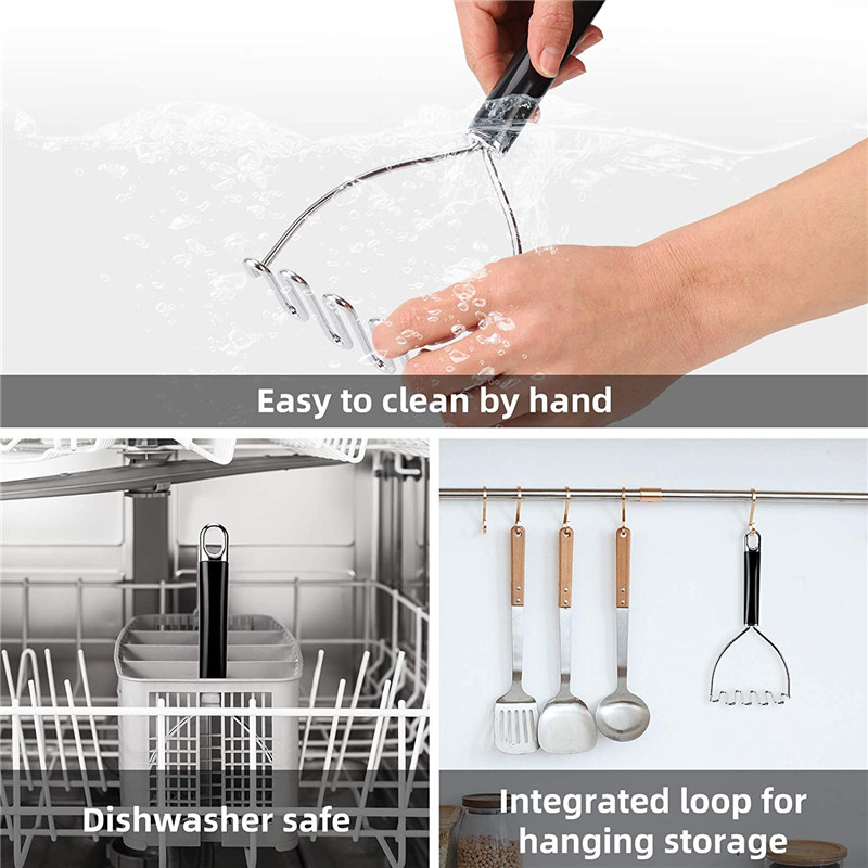 Kézi hullámformájú burgonyanyomó hordozható rozsdamentes acél burgonyadaráló Hullámos nyomású pürésített prés konyhai eszköz