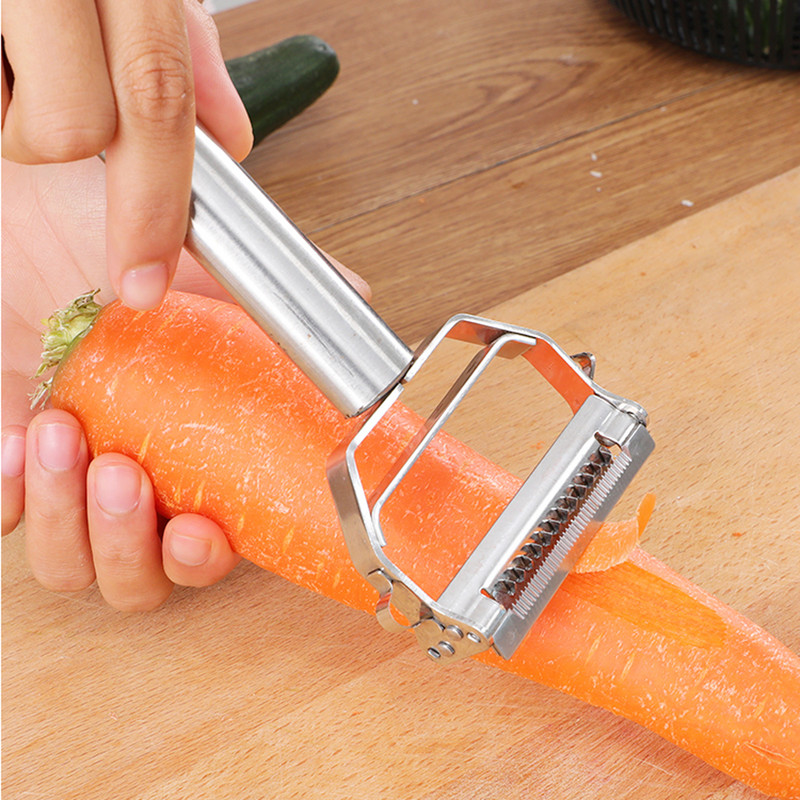 Daugiafunkcis daržovių skustukas Bulvių morkų nerūdijančio plieno trintuvas Agurkų morkų vaisių pjaustytuvas Julienne skustuvas Virtuvės įrankis