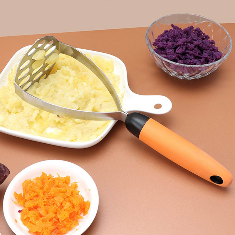 Unelte de bucătărie Presă de cartofi din oțel inoxidabil pentru uz casnic Maser de piure din oțel inoxidabil pentru piure de cartofi cu mâner