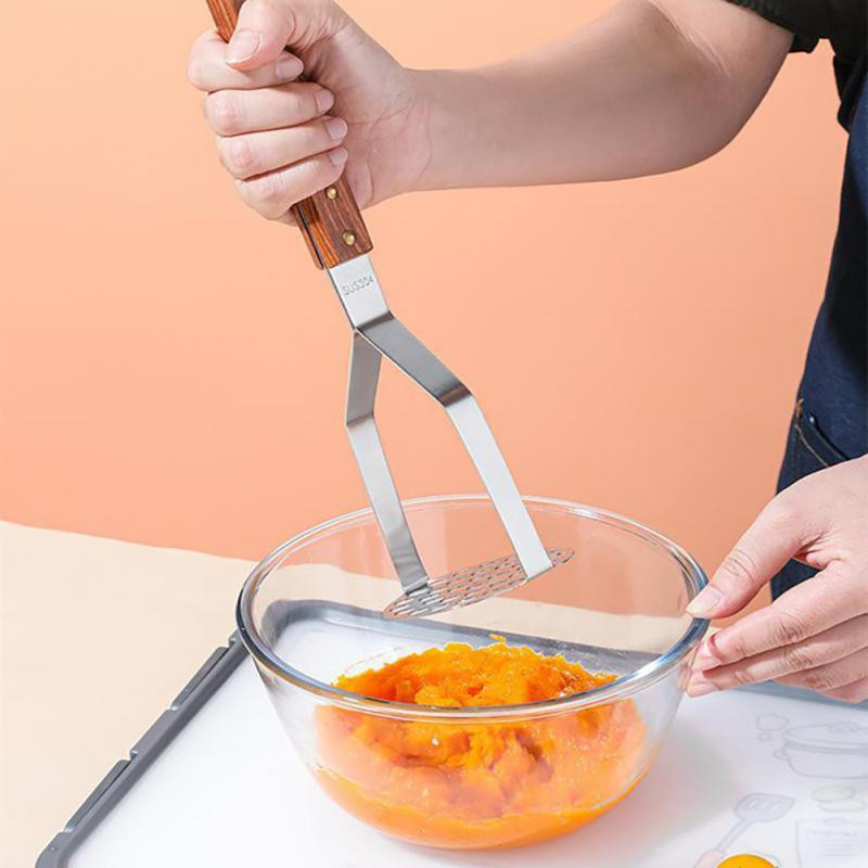 Rozsdamentes acél burgonya sárnyomással hordozható, tartós burgonyanyomó vágó babdaráló Gyümölcs Zöldség prés Konyhai eszközök