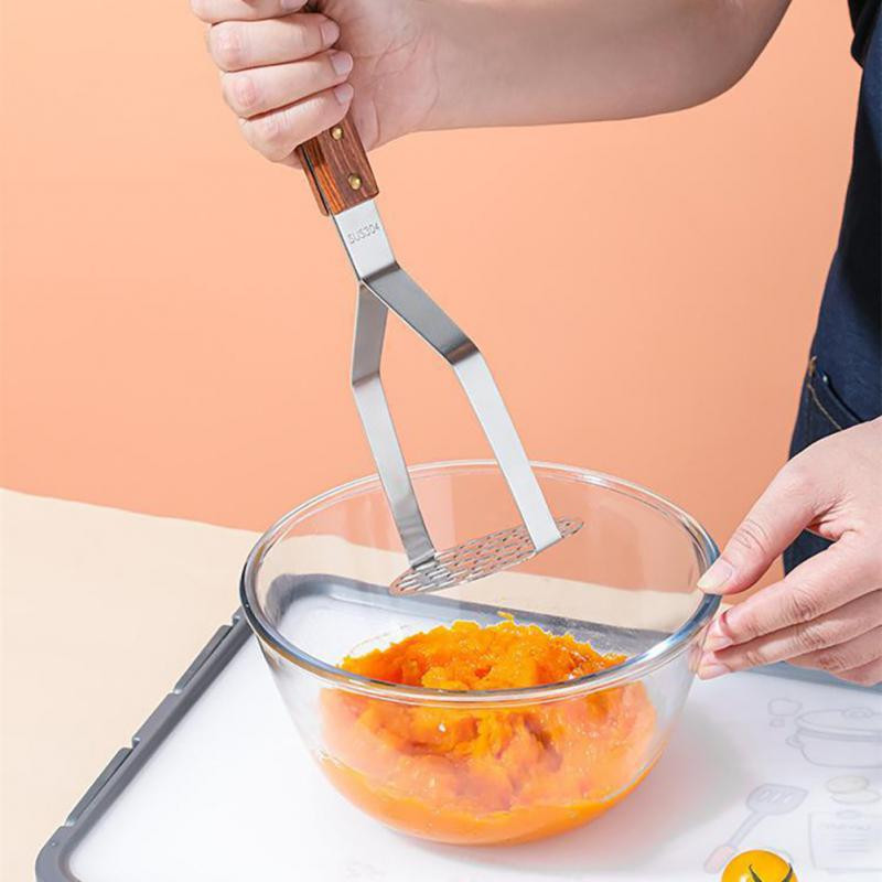 Konyhai préselt burgonyakészítő burgonya rizsnyomó háztartási rozsdamentes acél burgonya iszapnyomó hosszú nyelű konyhai eszközök