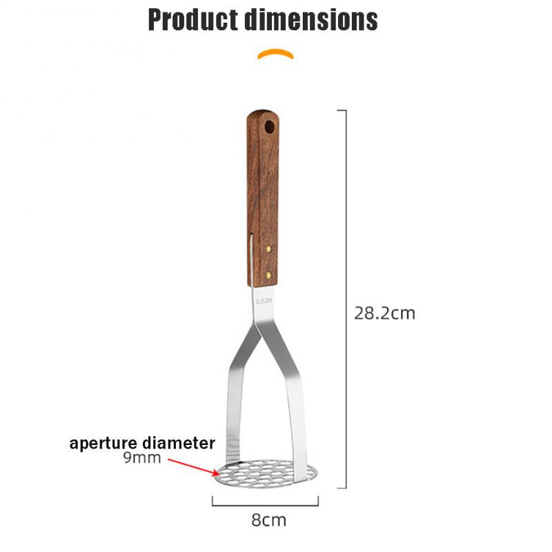 Konyhai préselt burgonyakészítő burgonya rizsnyomó háztartási rozsdamentes acél burgonya iszapnyomó hosszú nyelű konyhai eszközök