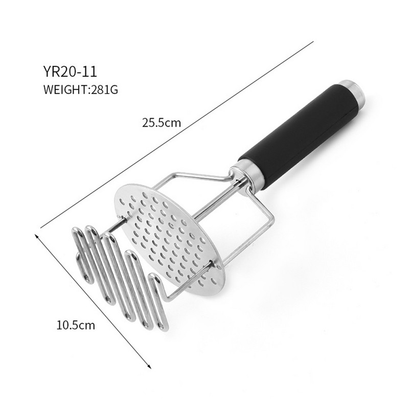 Dvoslojna preša za krumpir od nehrđajućeg čelika, koja se može uvući, kućanska gnječilica za povrće, gnječilica za krumpir, dodatak dječjoj hrani, kuhinjski alat