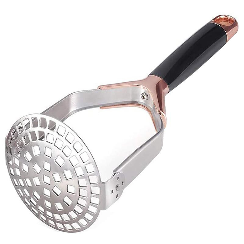 1 bucată mașină de zdrobire de cartofi din oțel inoxidabil, argintiu, pliabil, îngroșat, mașină de zdrobire manuală, accesorii de bucătărie, accesorii