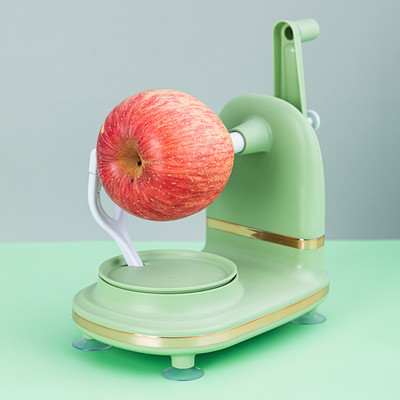 Mașină de curățat mere cu coajă de aur cu material nou, fructe răsucite manual pentru MacOS.