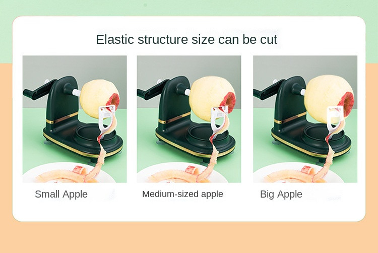 Nauja medžiaga Sea Shell Gold obuolių lupimo mašina pjaustyti rankomis susukti vaisiai, skirti MacOS Naujas skustuvas obuolių kriaušė