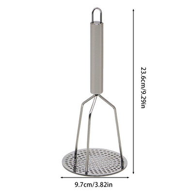 Rozsdamentes acél burgonyaprés eszközök Burgonyanyomó fogantyúval Főzőeszközök Konyhai kiegészítők 1db burgonyanyomó aprító